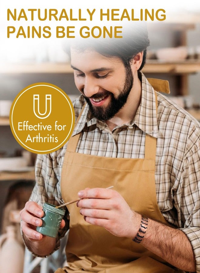 Feraco Men's Copper Magnetic Bracelet Elegant 99.99% Solid Copper Bracelets with Double-Row Strong Magnets,Magnetic Jewelry - Image 5